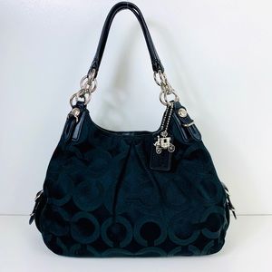 COACH Mia Signature Sateen Outline Black Maggie